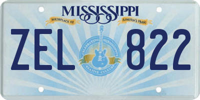 MS license plate ZEL822