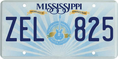 MS license plate ZEL825