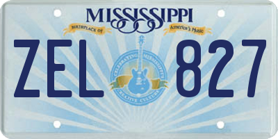 MS license plate ZEL827