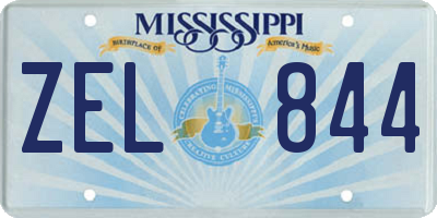 MS license plate ZEL844