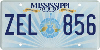 MS license plate ZEL856