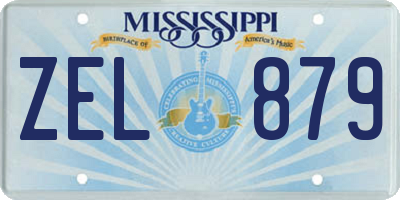 MS license plate ZEL879