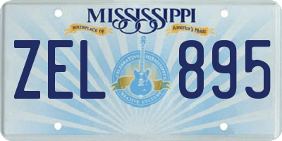 MS license plate ZEL895