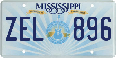 MS license plate ZEL896