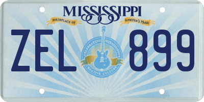 MS license plate ZEL899