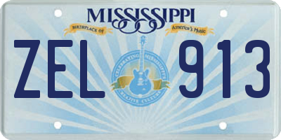 MS license plate ZEL913