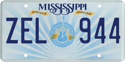 MS license plate ZEL944
