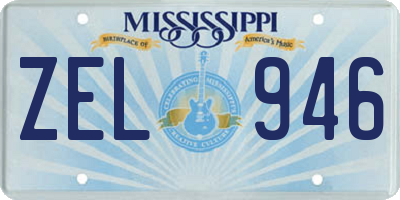 MS license plate ZEL946