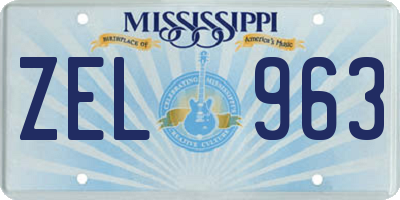 MS license plate ZEL963