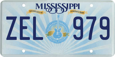 MS license plate ZEL979