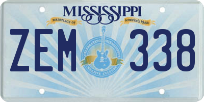 MS license plate ZEM338