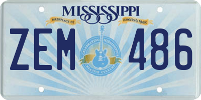 MS license plate ZEM486