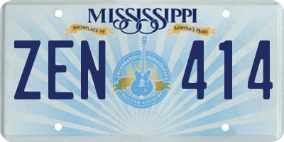MS license plate ZEN414