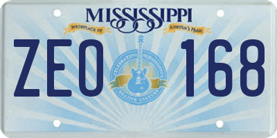 MS license plate ZEO168
