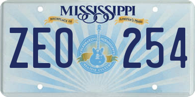MS license plate ZEO254