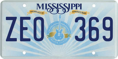 MS license plate ZEO369