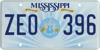 MS license plate ZEO396