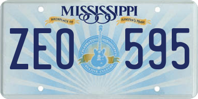 MS license plate ZEO595