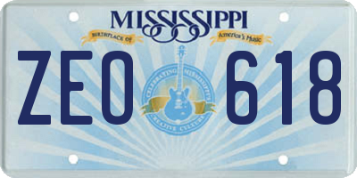 MS license plate ZEO618