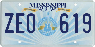 MS license plate ZEO619