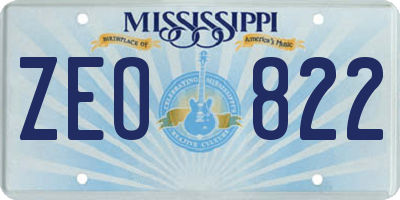 MS license plate ZEO822