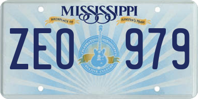 MS license plate ZEO979