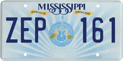 MS license plate ZEP161