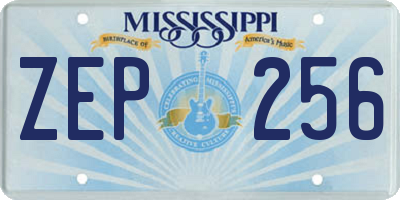 MS license plate ZEP256