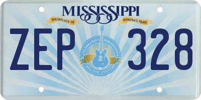 MS license plate ZEP328