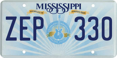 MS license plate ZEP330