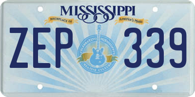 MS license plate ZEP339