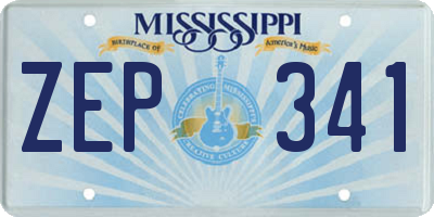 MS license plate ZEP341