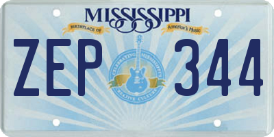 MS license plate ZEP344