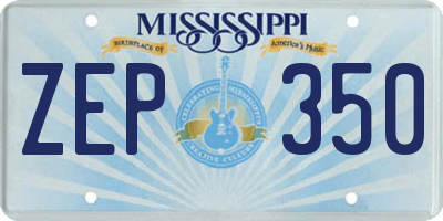 MS license plate ZEP350