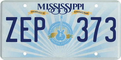 MS license plate ZEP373