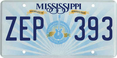 MS license plate ZEP393