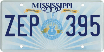 MS license plate ZEP395