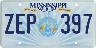 MS license plate ZEP397
