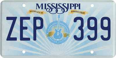 MS license plate ZEP399