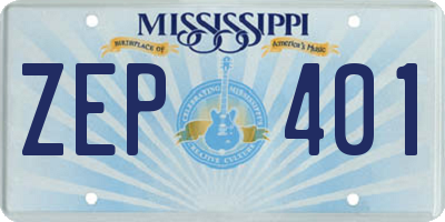 MS license plate ZEP401