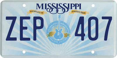 MS license plate ZEP407