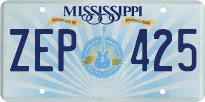 MS license plate ZEP425
