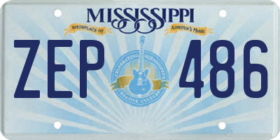 MS license plate ZEP486
