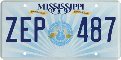 MS license plate ZEP487