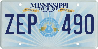 MS license plate ZEP490