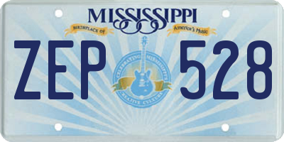 MS license plate ZEP528