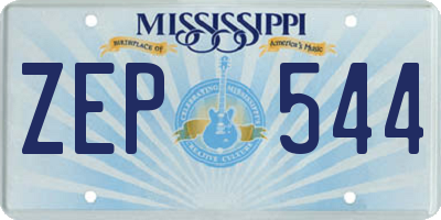 MS license plate ZEP544