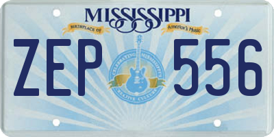 MS license plate ZEP556