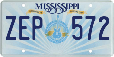 MS license plate ZEP572