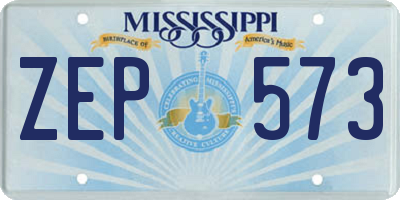 MS license plate ZEP573